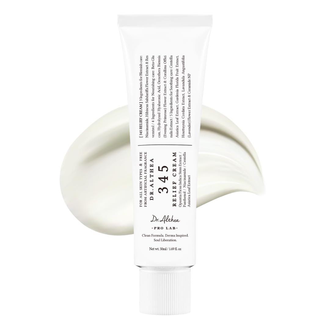 Crème apaisante Dr.Althea 345 | Crème hydratante quotidienne pour le visage | Soins de soulagement des imperfections | Récupération apaisante et hydratation avec niacinamide, panthénol/Soins de la peau végétaliens coréens pour tous les types de peau